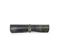 Aaron Leather Goods Professional Knife Roll Bag, 6-Slot Chef Knife Case, Brown Genuine Leather (Seaweed)