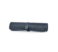 Aaron Leather Goods Professional Leather Knife Roll Bag, 6-Slot Chef Knife Case, Brown Genuine Leather (Leather, Royal)
