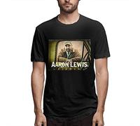 Aaron Lewis Men's T-Shirt Fashion Short Sleeve Black (X-Large)
