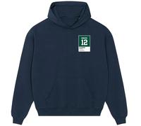 Aaron Rodgers 12 Jersey Frame Men's Hoodie - Navy / 3XL