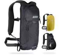AARON Small Ski Backpack, 8L Mountain Bike Backpack Waterproof with Rain Protection, Small Hiking Backpack for Men and Women, Black/White, 8 L, outdoor
