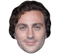 Aaron Taylor-Johnson (Stubble) Celebrity Mask, Flat Card Face, Fancy Dress Mask