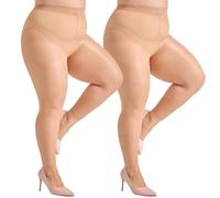 Aaronano Footless Tights for Women Plus Size Dance Ballet Pantyhose in Black and Nude