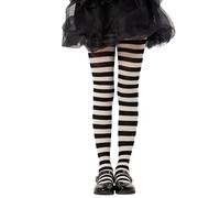 Aaronano Girls Striped Tights 40Denier Opaque Casual Pantyhose 2-10 Years | Children's Halloween Christmas Striped Patterned Leggings with Five Colors