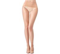 Aaronano Women’s Seamless Tights 20 Denier Sheer Silky Tights Gloss Pantyhose with Tummy Control Natural S