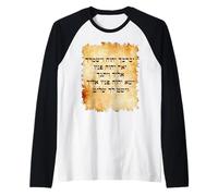 Aaronic Blessing in Hebrew Raglan Baseball Tee