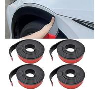 Aartner 1.5m Universal Mudguards Car Wheel Arch Trim Fender Extension Molding,Self-adhesive Tire Eyebrow Trim Strip Stick out Edge for Car Protector and Decoration,Pack of 4 PCS