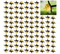 Aartner 100 PCS 0.5 GPH Pressure Compensating Dripper, 1/4 Inch Plastic Irrigation Drip Emitters, Garden Watering Irrigation Emitter, for Garden Lawn Drip Irrigation, 2L (Yellow 2L/H)