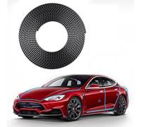 Aartner 10M Car Door Edge Protection Strips, Anti-Scratch Seal Strip Black Car Door Protector Edge Trim No Glue Rubber U Shape for Most Vehicle 4 Doors (Carbon Fiber Black)