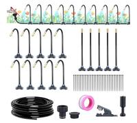 Aartner 360° Curved Garden Automatic Irrigation System, Watering System Garden, Greenhouse Plants, Raised Bed Irrigation Drip Irrigation for Landscape, Flower Bed and Patio Plants (15M)