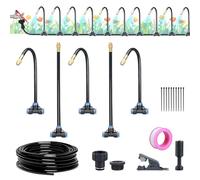 Aartner 360° Curved Garden Automatic Irrigation System, Watering System Garden, Greenhouse Plants, Raised Bed Irrigation Drip Irrigation for Landscape, Flower Bed and Patio Plants (5M)