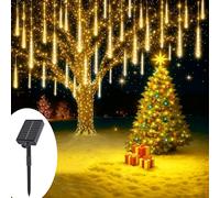 Aartner 8PCS Meteor Shower Lights, 40CM Solar Outdoor Christmas Lights, 195 LEDs Icicle Outdoor Christmas Lights with IP65 Waterproof, Solar String Lights Outdoor for Halloween Wedding Party