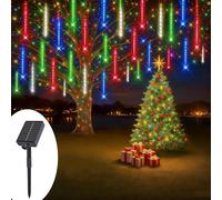 Aartner 8PCS Meteor Shower Lights, 40CM Solar Outdoor Christmas Lights, 195 LEDs Icicle Outdoor Christmas Light with IP65 Waterproof, Solar String Light Out-Door for Halloween Wedding Party