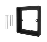 Aartner Acoustic Wall Panel Single Socket Spacer Surround, Premium Aluminum 13mm Depth 1-Gang Switch Frame Border Trim for Media Wall Slat Panels