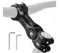 Aartner Adjustable Bike Stem 31.8mm, ±60 Degree Bicycle Handlebar Stem Riser for Mountain Bike, Road Bike, E-bike, 28.6mm Front Fork Stem Extender, Dual-Screw Locking No-Slip Handlebar Riser (120mm)
