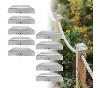 Aartner Fence Post Caps, 10 PCS Fence Toppers for 3x3" / 4x4" Posts, Metal Fence Post Tops, Weatherproof Post Base Cover, Metal Post Skirt for Garden Wooden Posts (10, 70 * 70mm(2.76 * 2.76inch))