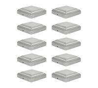 Aartner Fence Post Caps, 10 PCS Fence Toppers for 3x3" / 4x4" Posts, Metal Fence Post Tops, Weatherproof Post Base Cover, Metal Post Skirt for Garden Wooden Posts (10, 80 * 80mm(3.15 * 3.15inch))
