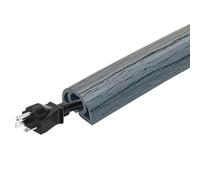 Aartner Floor Cord Covers cable trunking for electric cables,self adhesive conduit wire tv cable hider flexible,wall cable management kit extension lead cover for wires floor (Dark gray wood grain-4M)