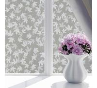 Aartner Frosted Window Film,privacy film for glass sun blocker heat reflector tint,patterned stained glass security,self adhesive vinyl blackout for bathroom kitchen (White Maple Leaf)
