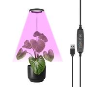 Aartner High-Efficiency Grow Light, Adjustable Height Grow Light, Indoor Plant Seedling Cultivation, Energy Saving, Smart Timer, Low Noise Design (Red and Blue)
