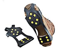 Aartner Ice Cleats, Ice Grips Traction Cleats Grippers Non-Slip Over Shoe/Boot Rubber Spikes Crampons Universal Slip-on Stretch Fit Snow & Ice Spikes Traction Cleats Crampons (S)