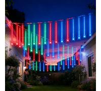 Aartner Outdoor Christmas Lights, Meteor Shower Lights Snow Falling Lights 12 inch 8 Tube Outside Christmas Lights for Xmas Tree Halloween Decorations Window Wedding Party