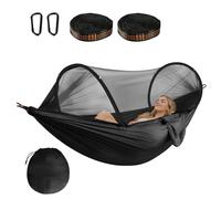 Aartner Ultra-Light Travel Camping Hammock Pop-up Bug Net - Anti-Rollover Hammock 300kg Load Capacity,Breathable,Quick-drying,Outdoor Backpacking Hiking (Black)