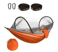 Aartner Ultra-Light Travel Camping Hammock Pop-up Bug Net - Anti-Rollover Hammock 300kg Load Capacity,Breathable,Quick-drying,Outdoor Backpacking Hiking (Orange)