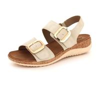 AARZ LONDON Womens Double Buckle Sandals Adjustable Strap Comfort Wedge Heel Stylish Summer Walking Shoes Lightweight Everyday Holiday Ladies Off White Shoes Size 4 UK 37 EU