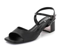 AARZ LONDON Womens Metallic Block Heel Sandals Twisted Front Open Toe Slingback Adjustable Ankle Strap Evening Wedding Party Prom Ladies Shoes Size