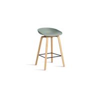 AAS32 Bar Stool H65 Oak/Steel/Fall Green