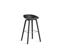 AAS32 Bar Stool H75 Black/Stainless Steel/ Black