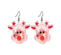 aaSccex compatible with Machine Pack compatible with Machine Gifts Jewelry LED Christmas ear Flashing Necklaces for Christmas Holiday Party Favors Pen Wire Kits, one size, ABS, No Gemstone