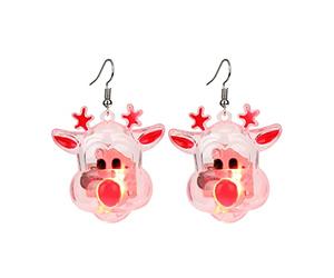 aaSccex compatible with Machine Pack compatible with Machine Gifts Jewelry LED Christmas ear Flashing Necklaces for Christmas Holiday Party Favors Pen Wire Kits, one size, ABS, No Gemstone