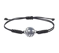 aaSccex Knotted Bracelet Women's Volleyball Bracelet Adjustable Volleyball Charm Alloy Bracelet Boy Girl Teen Gift Hand Woven Olive Green Volleyball Sports Bracelet Mosquito, one size, Alloy Steel, No
