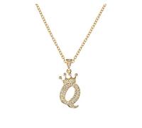 aaSccex Locket Necklace for Girls, Silver Cross Necklaces for Men Diamond, Dainty Gold Necklace Women 26 English Letters Full Pendant Necklacess Necklaces A Z 26 Alphabet Initial Necklacess Jewelry