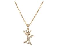 aaSccex Locket Necklace for Girls, Silver Cross Necklaces for Men Diamond, Dainty Gold Necklace Women 26 English Letters Full Pendant Necklacess Necklaces A Z 26 Alphabet Initial Necklacess Jewelry
