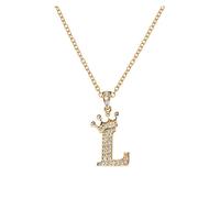 aaSccex Locket Necklace for Girls, Silver Cross Necklaces for Men Diamond, Dainty Gold Necklace Women 26 English Letters Full Pendant Necklacess Necklaces A Z 26 Alphabet Initial Necklacess Jewelry