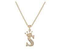 aaSccex Locket Necklace for Girls, Silver Cross Necklaces for Men Diamond, Dainty Gold Necklace Women 26 English Letters Full Pendant Necklacess Necklaces A Z 26 Alphabet Initial Necklacess Jewelry