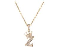 aaSccex Locket Necklace for Girls, Silver Cross Necklaces for Men Diamond, Dainty Gold Necklace Women 26 English Letters Full Pendant Necklacess Necklaces A Z 26 Alphabet Initial Necklacess Jewelry