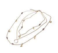 aaSccex Necklaces for Women Trendy Boho, Necklaces for Women Trendy Pendant Necklace Layered Silver Necklace Western Gold Necklacess Cute Friendship Necklacess Silver Choker Dainty Jewellery