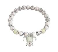 aaSccex Rhodonite Steel 2 Blue Bracelet Rings and Creative, Openwork, Natural Volcanic, Mom, Women, Couple, Message Silver Rings, one size, Artificial Crystal, No Gemstone