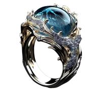 aaSccex Ring Sizer Rings Adjustable The Heartbeat Ring Ocean Ring Pearl Zircon Inlaid Ring Inspirational Friendship Ocean Jewelry Gift Hooks Jewelry Rings, one size, Stainless Steel, No Gemstone