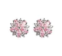 aaSccex Silver Earrings For Women Hoops Flat Back Earrings Diamond Cubic Zirconia Stud Silver Dangling Sterling Stud Hypoallergenic Girls Women’S Jewellery