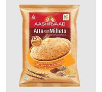 Aashirvaad Atta with Millets Flour 2kg | High in Fiber & Essential Nutrients | Ideal for Soft & Healthy Chapatis | No Added Preservatives | Perfect for Balanced Meals (Pack of 1)