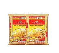 Aashirvaad |Multigrain Atta 5Kg |Great Taste | Transform Your Rotis | Extra Protein | Grow Strength | Nourishment | Vegetarian | Dietry Fibre | MultiGrains | Indian Origin | Pack Of 2