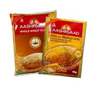Aashirvaad's Atta Combo Multigrain Atta 10KG And Wheat 10KG Make Soft And Fluffy Chapatti, Roti Product Of India Each Pack Of 1