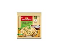 Aashirvaad's Matar Pudina Paratha 400g Deliciously Soft and Flaky Indian Flatbread with Refreshing Mint and Green Peas Ready to Eat Heat and Serve Paratha Pack of 1