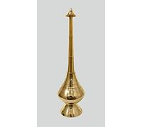 Aashita Creations 9" Inch Brass Gulab Pash Rose Water Holy Water Sprinkler Divine Religious Worship Holy Pot Paneer Sombu