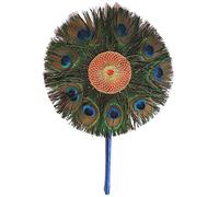 Aashita Creations Natural Peacock Feather More Pankh Fan Tails Original Full Length Laddu Gopal Handmade Morpankh Peacock Feather Dress, Pack of 2